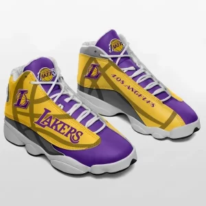 Los Angeles Lakers Team Air Jordan 13 Custom Basketball Team Sneakers