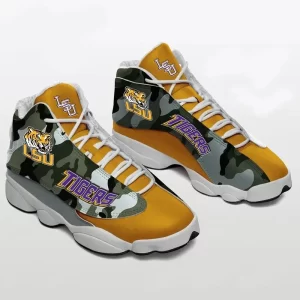 Lsu Tigers Football Air Jordan 13 Custom Sneakers-Jordan 13 Team Sneakers