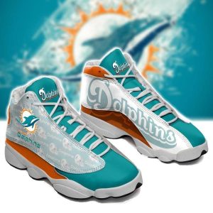 Miami Dolphins Air Jordan 13 Custom Football Sneakers