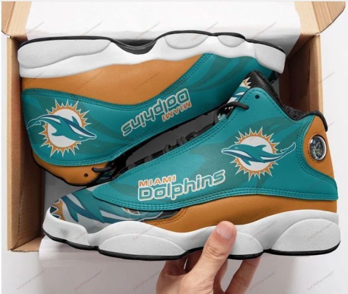 Miami Dolphins Football Team Air Jordan 13 Custom Sneakers