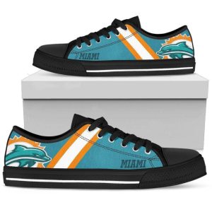 Miami Dolphins NFL Football 1 Low Top Custom Canvas Shoes