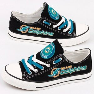 Miami Dolphins NFL Football 4 Gift For Fans Low Top Custom Canvas Shoes