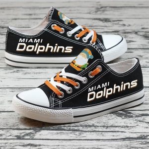 Miami Dolphins NFL Football 5 Gift For Fans Low Top Custom Canvas Shoes