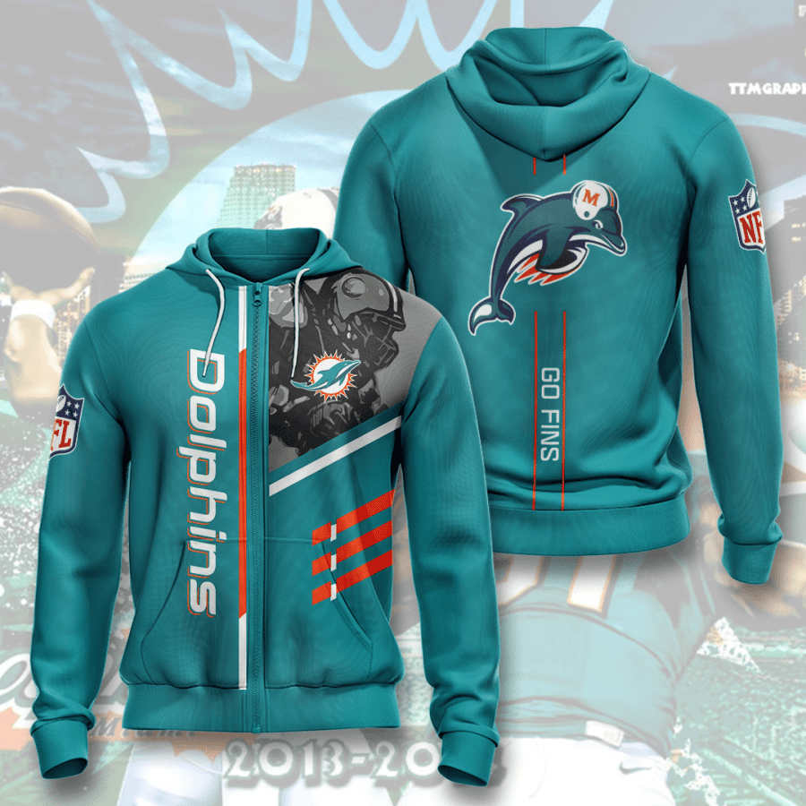 Miami Dolphins Zip-Up Hoodie – We sell presents, you sell memories!
