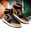 Miami Hurricanes NCAA Air Jordan 1 Sport Custom Sneakers