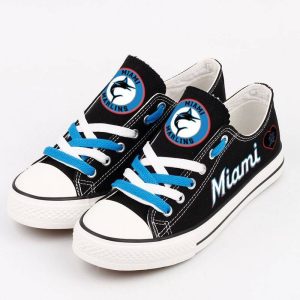 Miami Marlins MLB Baseball 1 Gift For Fans Low Top Custom Canvas Shoes LT0187