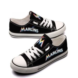 Miami Marlins MLB Baseball Gift For Fans Low Top Custom Canvas Shoes LT0082