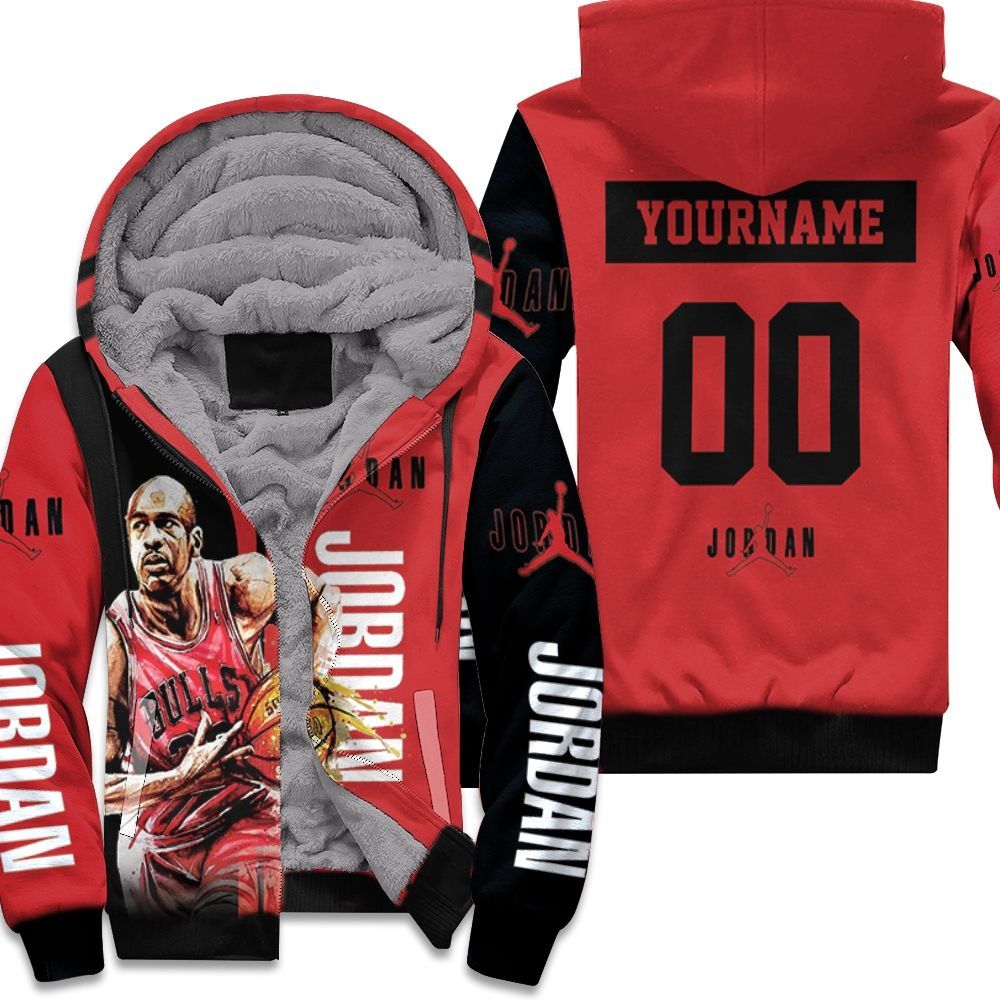 Michael-Jordan-23-Chicago-Bulls-Running-Unisex-Fleece-Hoodie Michael Jordan 23 Chicago Bulls Running Unisex Fleece Hoodie
