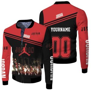Michael Jordan Jump Shot Signature Fleece Bomber Jacket FBJ1011