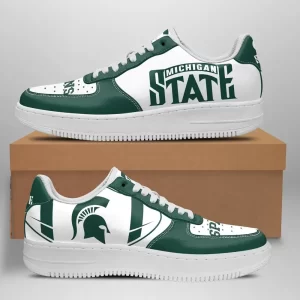 Michigan State Spartans Nike Air Force Shoes Unique Football Custom Sneakers AF0552