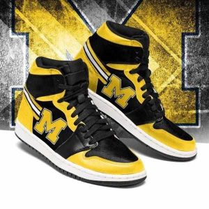 Michigan Wolverines NCAA Air Jordan 1 Sport Custom Sneakers JDH1833