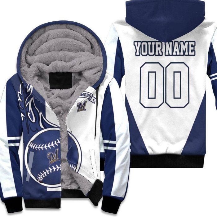 Milwaukee Brewers 3D Personalized Unisex Fleece Hoodie