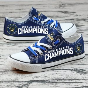 Milwaukee Brewers MLB Baseball 1 Gift For Fans Low Top Custom Canvas Shoes