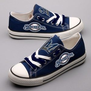 Milwaukee Brewers MLB Baseball 6 Gift For Fans Low Top Custom Canvas Shoes