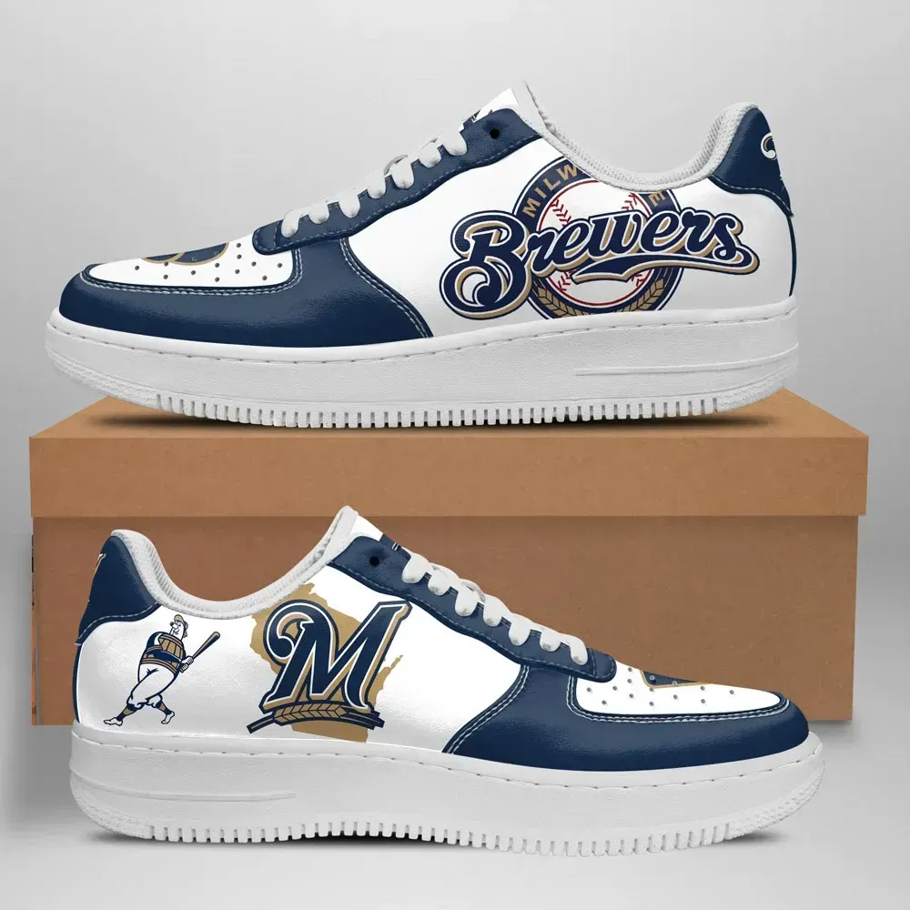 Milwaukee-Brewers-Nike-Air-Force-Shoes-Unique-Football-Custom-Sneakers Milwaukee Brewers Nike Air Force Shoes Unique Football Custom Sneakers