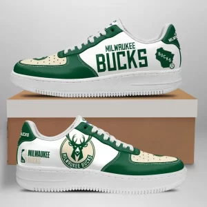 Milwaukee Bucks Nike Air Force Shoes Unique Basketball Custom Sneakers AF0068