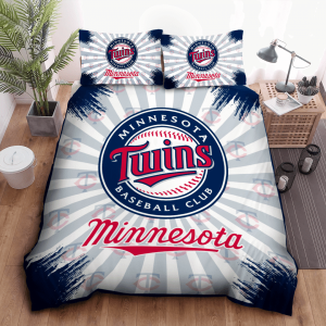 Minnesota Twins Duvet Cover Pillowcase Bedding Set