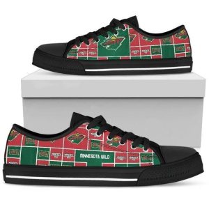 Minnesota Wild NHL Hockey 2 Low Top Sneakers Low Top Shoes LT0003