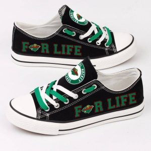 Minnesota Wild NHL Hockey For Life Gift For Fans Low Top Custom Canvas Shoes LT0311
