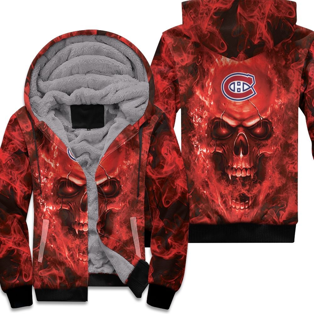 Montreal Canadiens Nhl Fans Skull Unisex Fleece Hoodie We sell