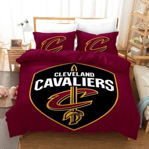 NBA Cleveland Cavaliers Basketball Logo Bedding Set - 1 Duvet Cover & 2 Pillow Cases BS2915