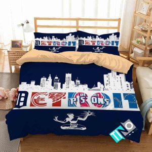 NBA Detroit Pistons 2 Logo 3D Duvet Cover Bedding Sets V BS3710