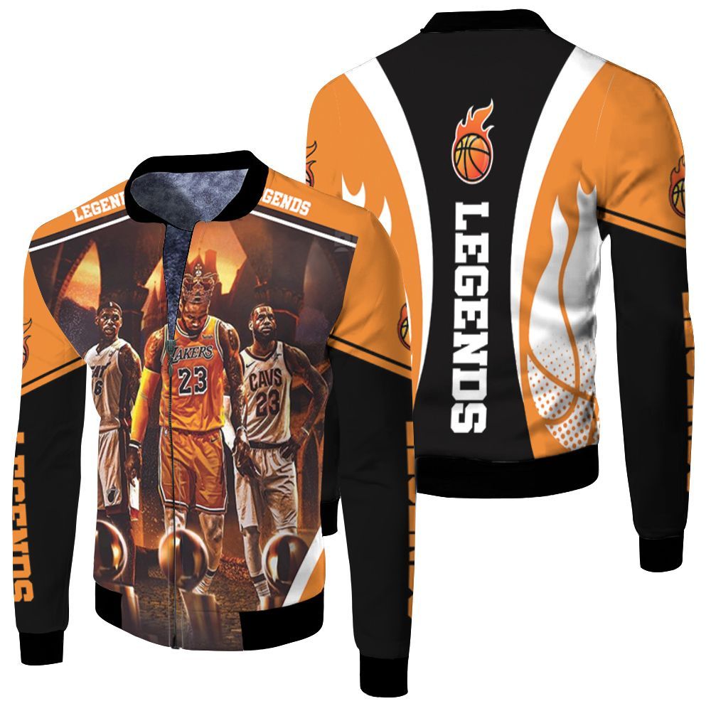 NBA Legend King Lebron James Fleece Bomber Jacket FBJ1507 – We sell ...