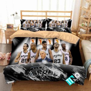 NBA San Antonio Spurs 2 Logo 3D Duvet Cover Bedding Sets N Dup BS3513