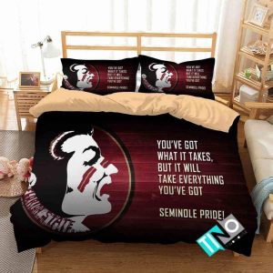 NCAA Florida State Seminoles 3 Logo N 3D Duvet Cover Bedding Sets BS1908