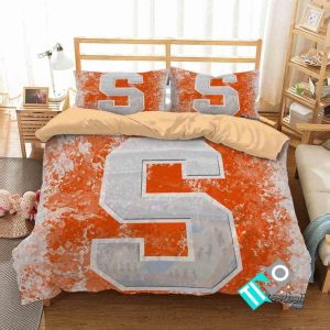 NCAA Syracuse Orange Logo 3D Printed Bedding Set - 1 Duvet Cover & 2 Pillow Cases BS0204