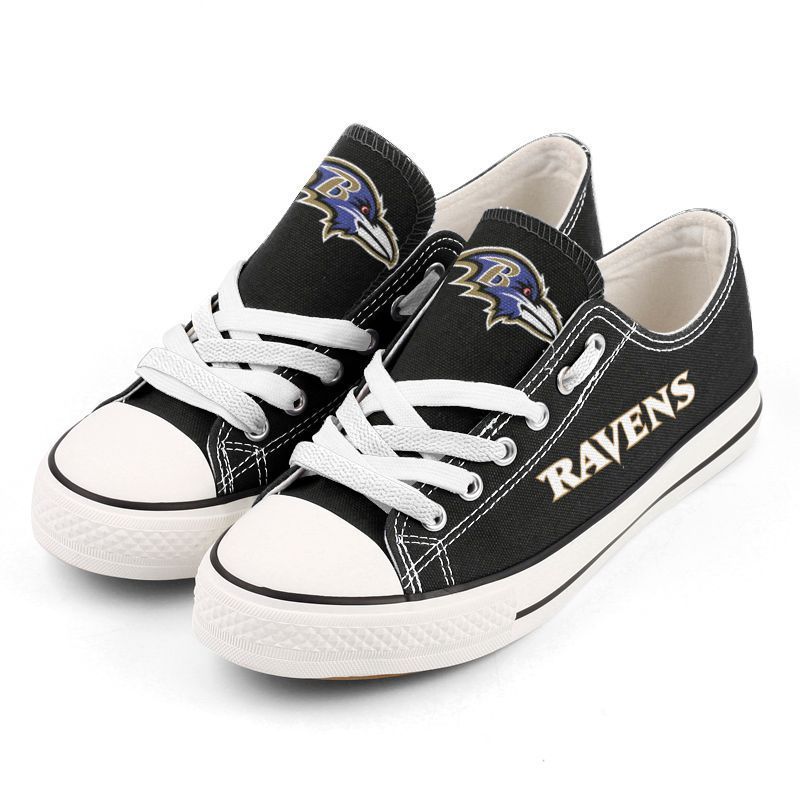 NFL-Baltimore-Ravens-Gift-For-Fans-Low-Top-Custom-Canvas-Shoes-H97 NFL Baltimore Ravens Gift For Fans Low Top Custom Canvas Shoes H97