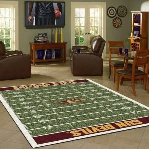 NFL Football Fans Arizona State Sun Devils Home Field Area Rug Sport Home Decor R1515