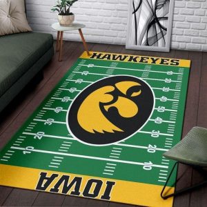 NFL Football Team Iowa Hawkeyes Area Rug Living Room And Bed Room Rug Christmas R2543