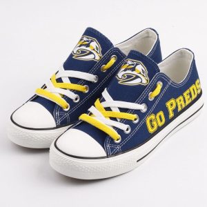 Nashville Predators NHL Hockey 2 Gift For Fans Low Top Custom Canvas Shoes LT0967