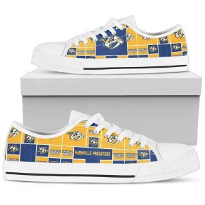 Nashville Predators NHL Hockey 2 Low Top Sneakers Low Top Shoes LT0241