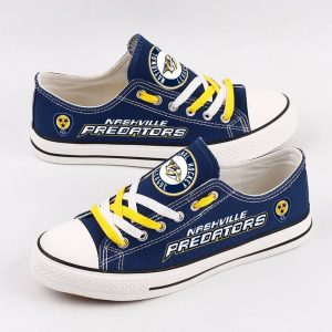 Nashville Predators NHL Hockey Gift For Fans Low Top Custom Canvas Shoes LT0639