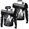 Nebraska Huskers Skull Maiden Fan 3D Fleece Bomber Jacket