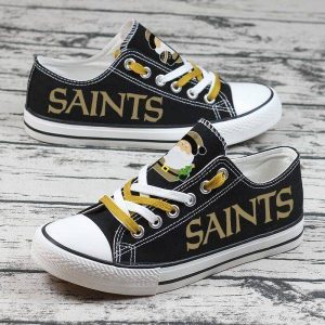 New Orleans Saints NFL Football 2 Gift For Fans Low Top Custom Canvas Shoes LT0450