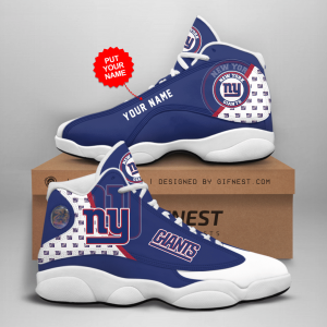 New York Giants Men's Jordan 13 Custom Name Personalized Shoes JD130766