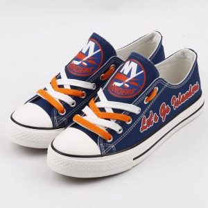 New York Islanders NFL Hockey 3 Gift For Fans Low Top Custom Canvas Shoes LT0022