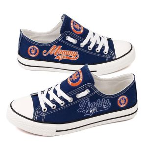 New York Mets MLB Baseball Mommy And Daddy Gift For Fans Low Top Custom Canvas Shoes LT0547