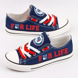New York Rangers NHL Hockey For Life Gift For Fans Low Top Custom Canvas Shoes LT1007