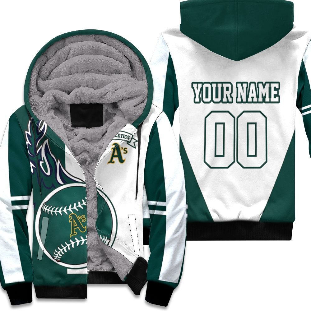 Oakland-Athletics-3D-Personalized-Unisex-Fleece-Hoodie Oakland Athletics 3D Personalized Unisex Fleece Hoodie