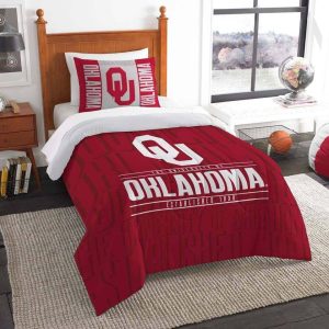 Oklahoma Sooners Bedding Set - 1 Duvet Cover & 2 Pillow Cases BS0598