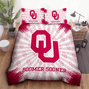 Oklahoma Sooners Duvet Cover Pillowcase Bedding Set BS3084
