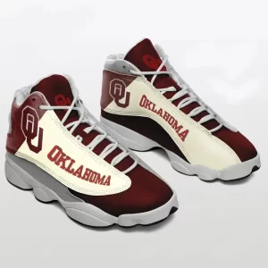 Oklahoma Sooners Team Air Jordan 13 Custom Sneakers-Jordan 13 Team Sneakers JD130069