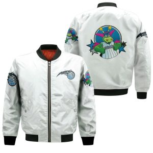 Orlando Magic Basketball Classic Mascot Logo Gift For Magic Fans White Bomber Jacket BBJ2157