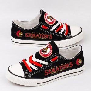 Ottawa Senators NHL Hockey 2 Gift For Fans Low Top Custom Canvas Shoes LT0141