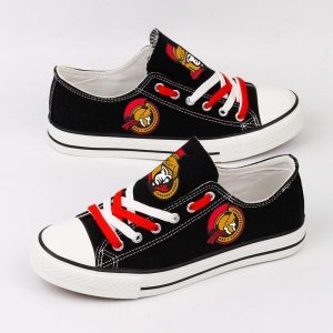 Ottawa Senators NHL Hockey 3 Gift For Fans Low Top Custom Canvas Shoes LT0221