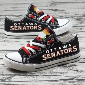 Ottawa Senators NHL Hockey 4 Gift For Fans Low Top Custom Canvas Shoes LT0390